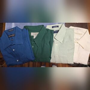 Bundle‎ of 4 Men's Assorted Color Long Sleeve Dress Shirt Set